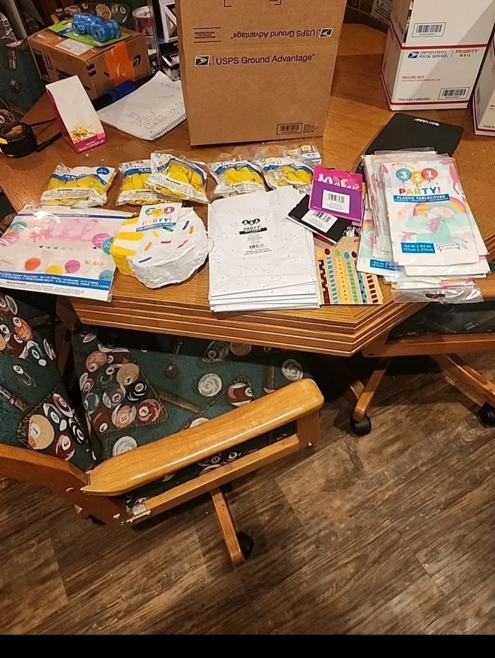 Birthday Party Lot. Tissue, Gift Bags, Decorating Kit, Mini Pinata, Table Cover
